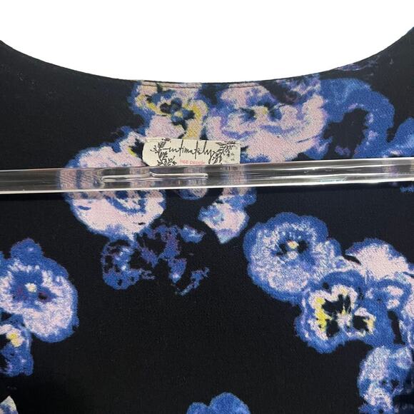 Intimately Free People Black Blue Floral Tie Lace Body Suit Medium - Picture 13 of 13